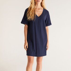 V-Neck T-Shirt Dress Captain Navy
